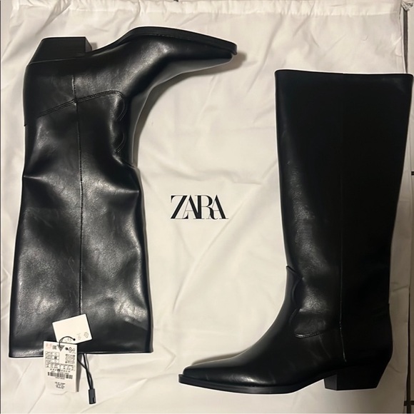 Zara Shoes - Zara Black Knee-High Boots